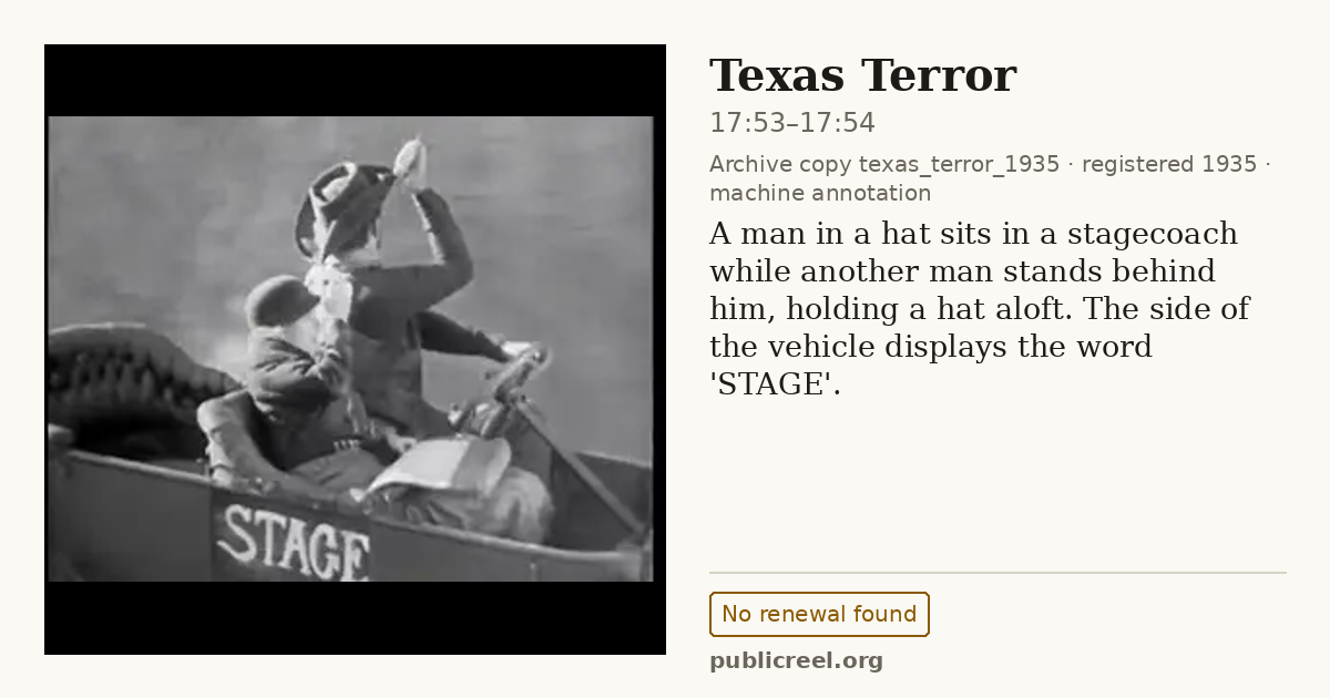 Frame from TEXAS TERROR (1935) at 17:53 (passage 17:53–17:54); US record: No renewal found
